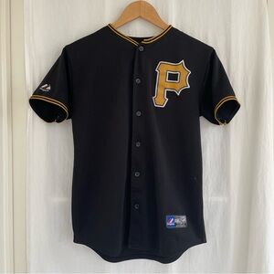Majestic Pittsburgh Pirates black and yellow baseball jersey